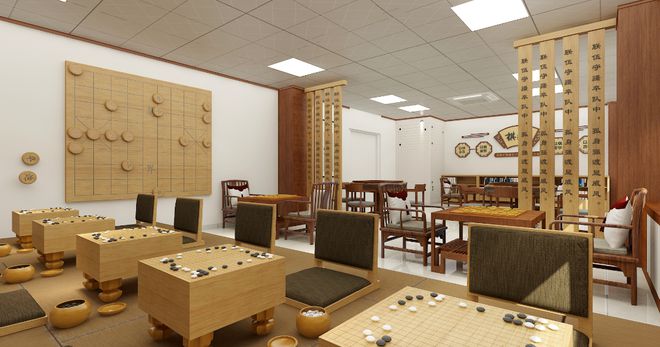 计：舒适与便捷并重的社交空间开元棋牌养老院棋牌室效果图设(图2)